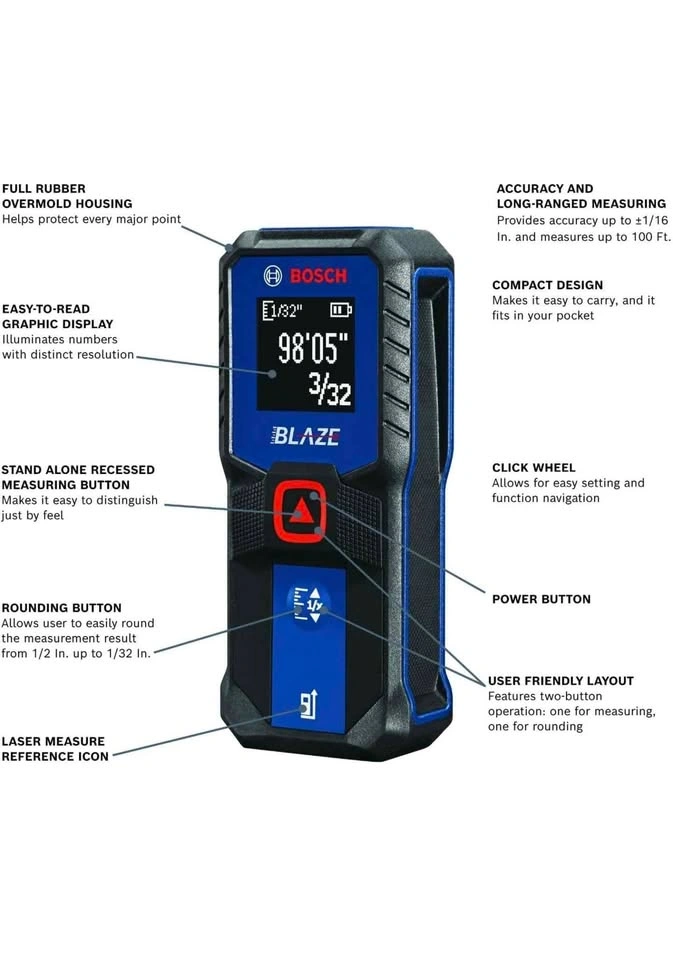 Bosch Blaze 100 FT Laser Measure (new) - photo 2