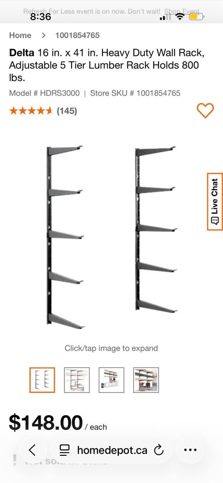Brackets and tracks for wall mounted shelving