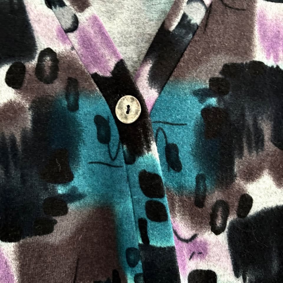 Gilmour Size Small Statement Art to Wear Cardigan Colourful Arts - photo 2