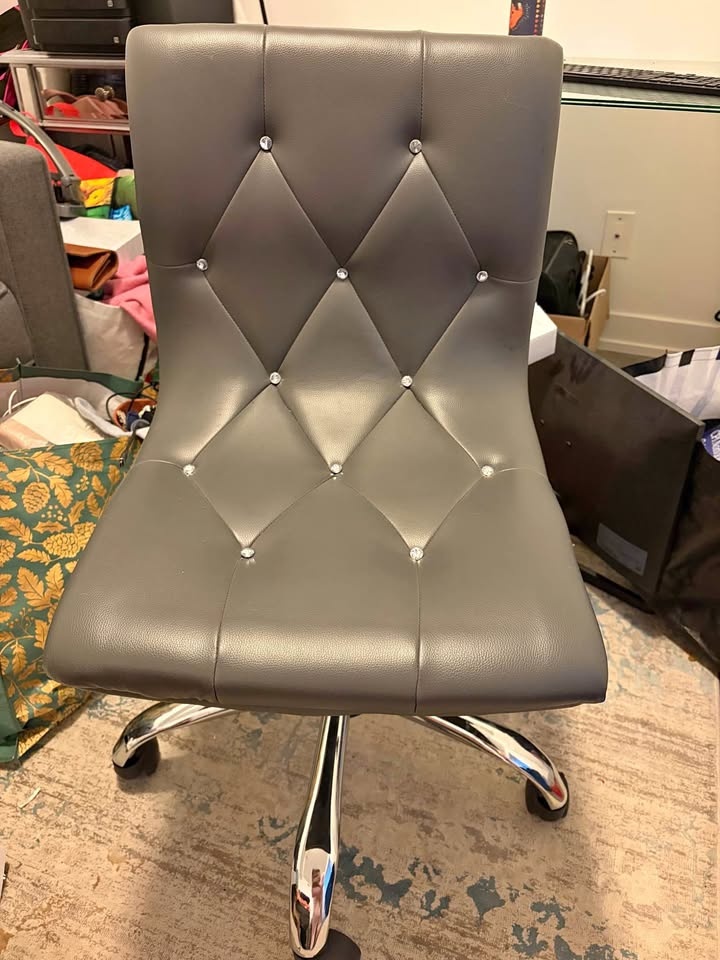Grey chair with jewels