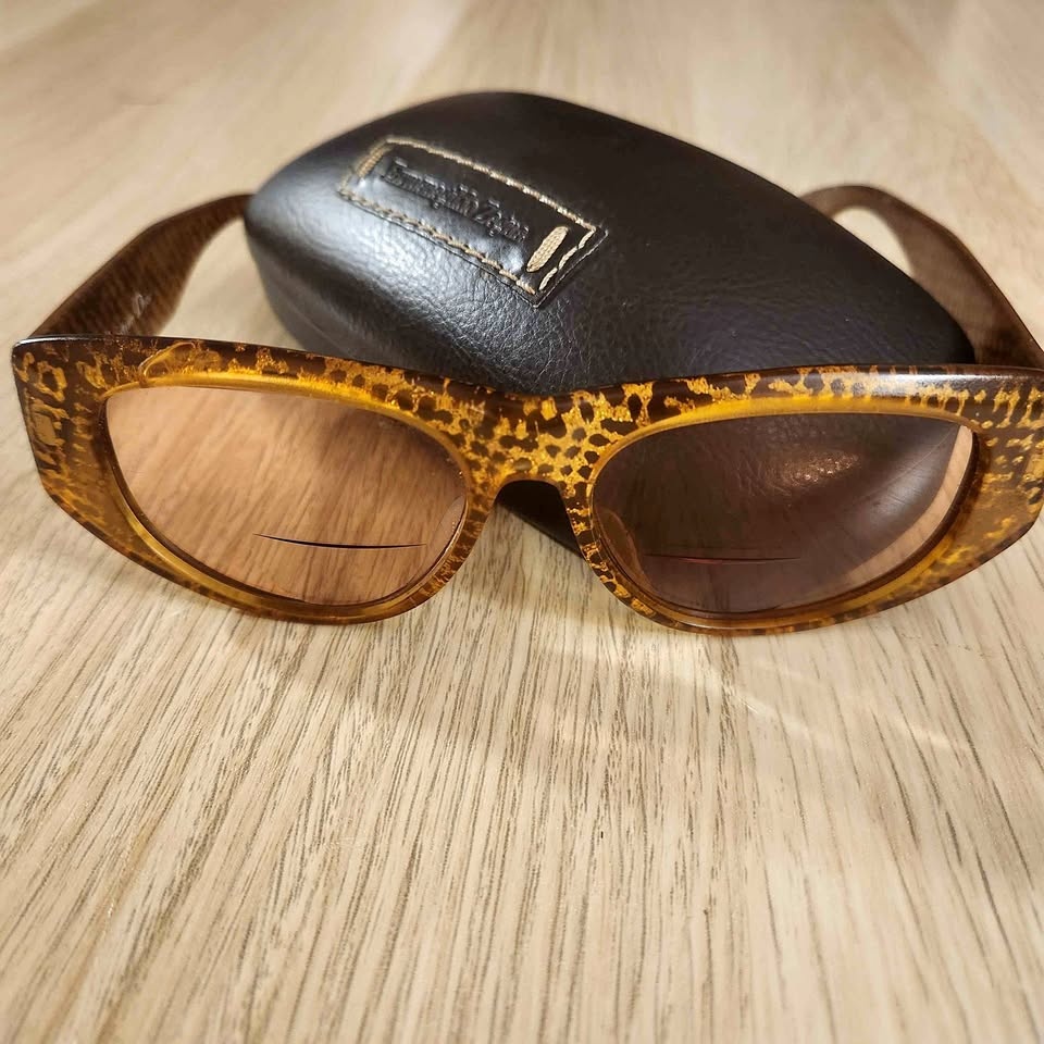 Rare Vintage Christian Dior 60 55 15 Sunglasses 1980s Gold Leaf