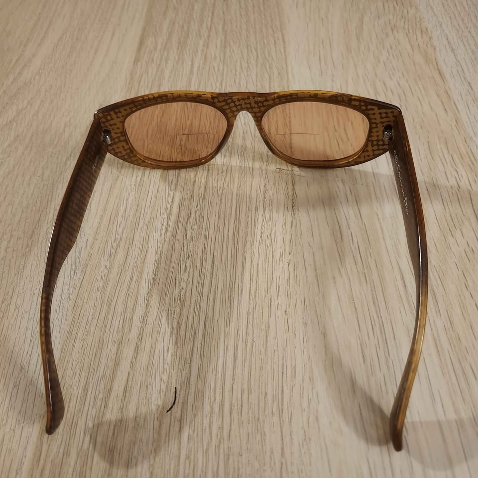 Rare Vintage Christian Dior 60 55 15 Sunglasses 1980s Gold Leaf - photo 2