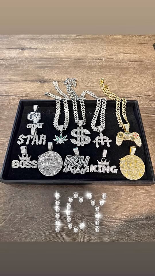 Iced Out Cuban Link Chains, Bracelets, Pendants, Rings, Earrings