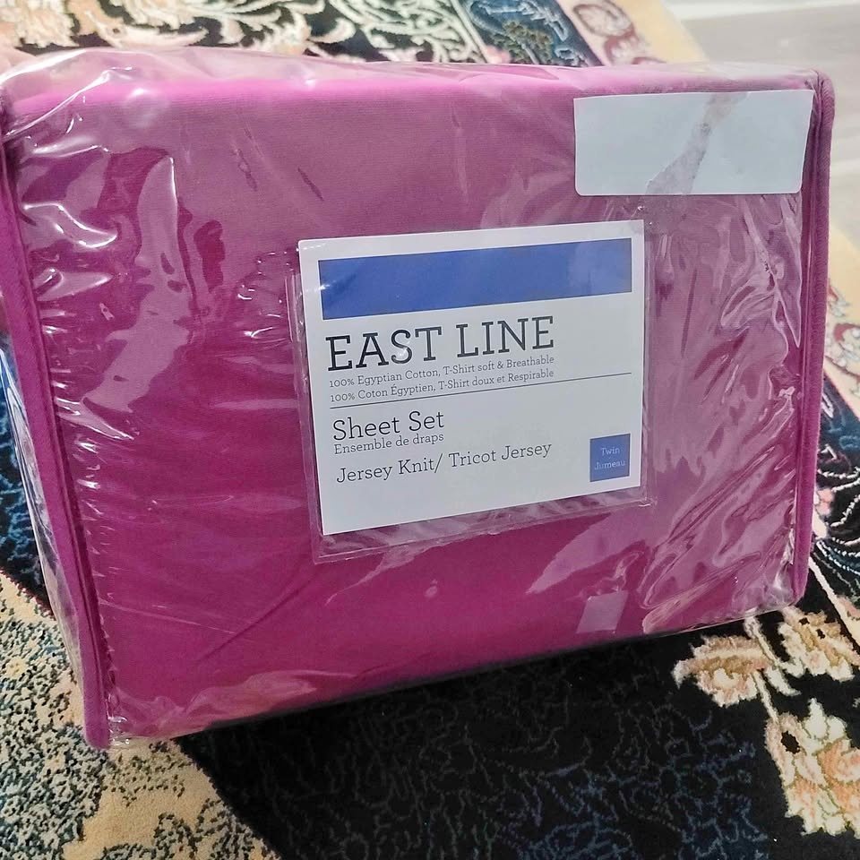 Twin 100% Egyptian Cotton Sheet Set - Brand New