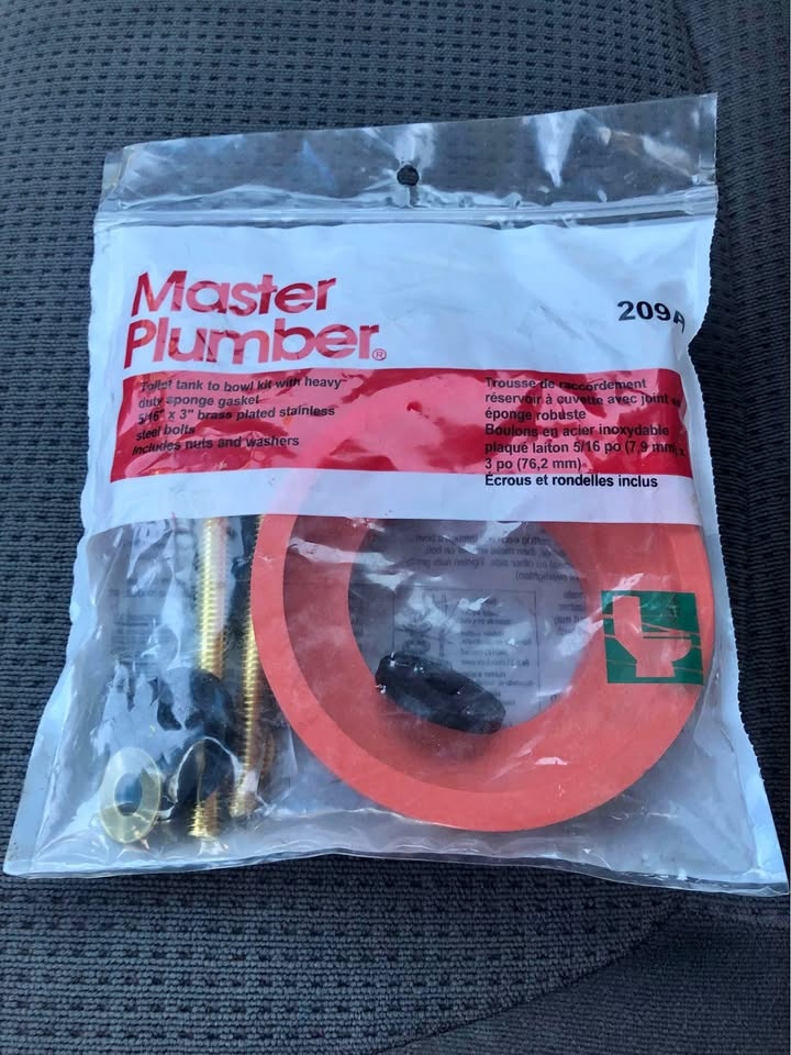 Master Plumber Tank to Bowl Kit - Rubber