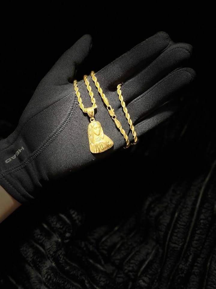 14k Gold plated 24" Rope Chain necklace stamped 14k gold - photo 4
