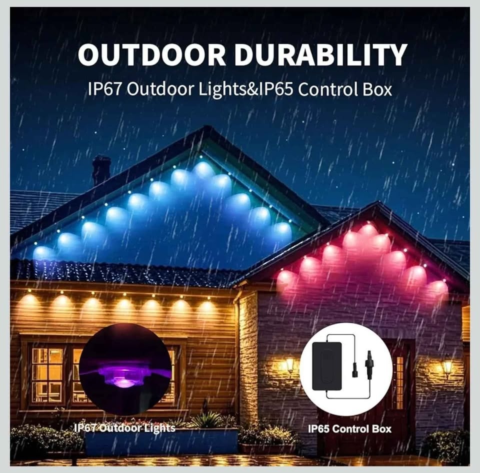 100FT Permanent Outdoor RGB Lights - IP67 Waterproof - photo 2