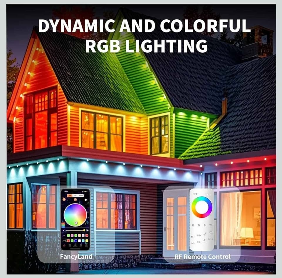 100FT Permanent Outdoor RGB Lights - IP67 Waterproof - photo 3