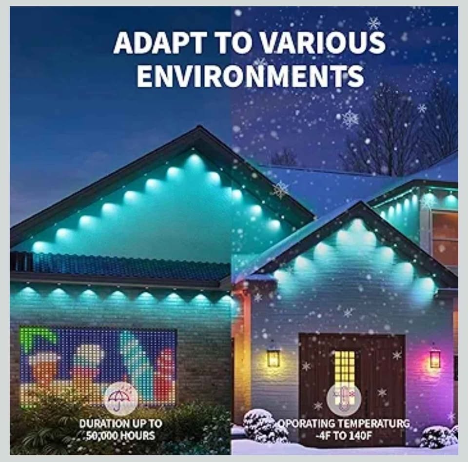100FT Permanent Outdoor RGB Lights - IP67 Waterproof - photo 5