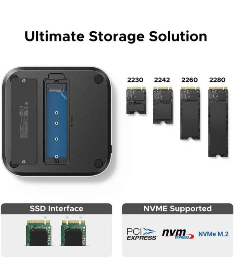 UGREEN Mac Mini Docking Station USB C Hub NVMe SSD Enclosure - photo 3