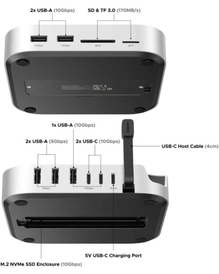 UGREEN Mac Mini Docking Station USB C Hub NVMe SSD Enclosure - photo 4