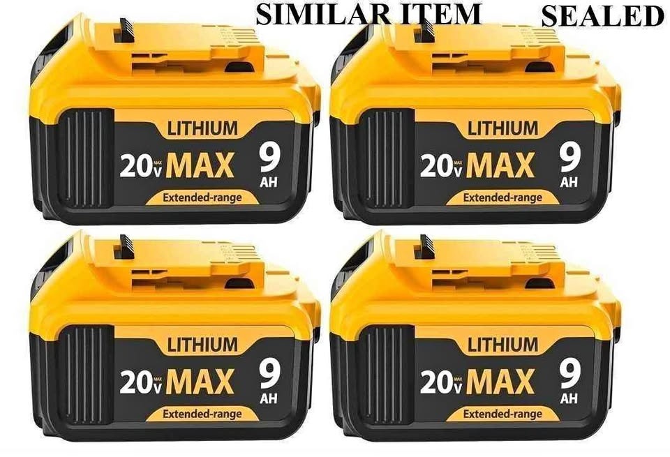 20V Max 9Ah Lithium Ion Batteries (4 pack) SEALED PACK