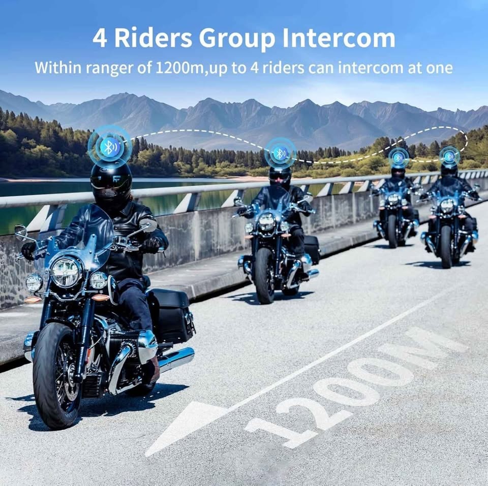 Fodsports FX4 Pro Motorcycle Helmet Comm System, 4-Rider - photo 2