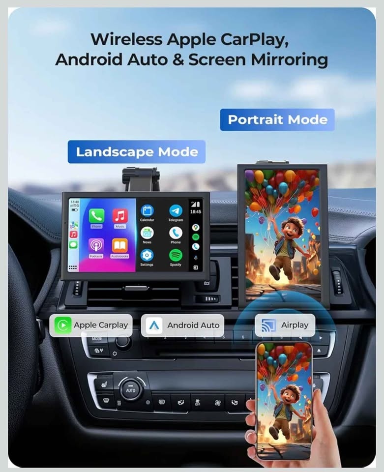 Krunia 7 inch Wireless Carplay Android Auto Screen - photo 2