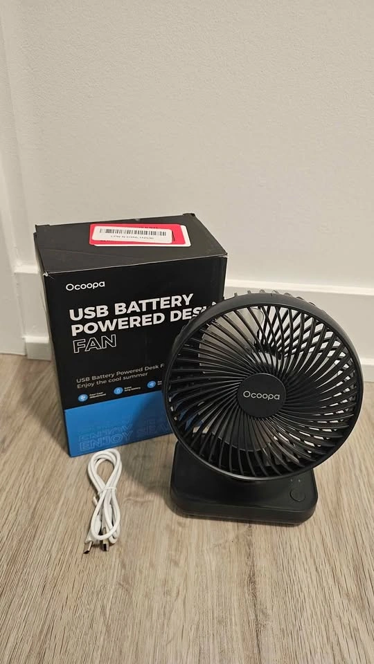 OCOOPA Small Desk Fan, 4000mAh Rechargeable USB Fan - photo 5