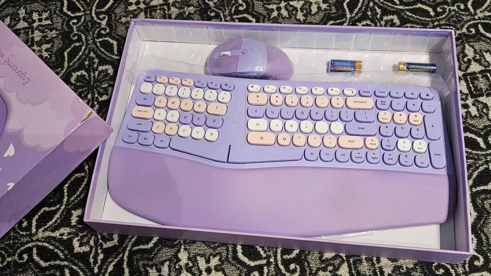Lomiluskr Wireless Ergonomic Keyboard and Mouse Combo - photo 2