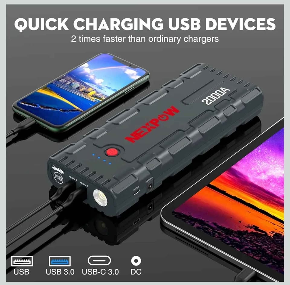 NEXPOW 2000A Peak Car Jump Starter - photo 3