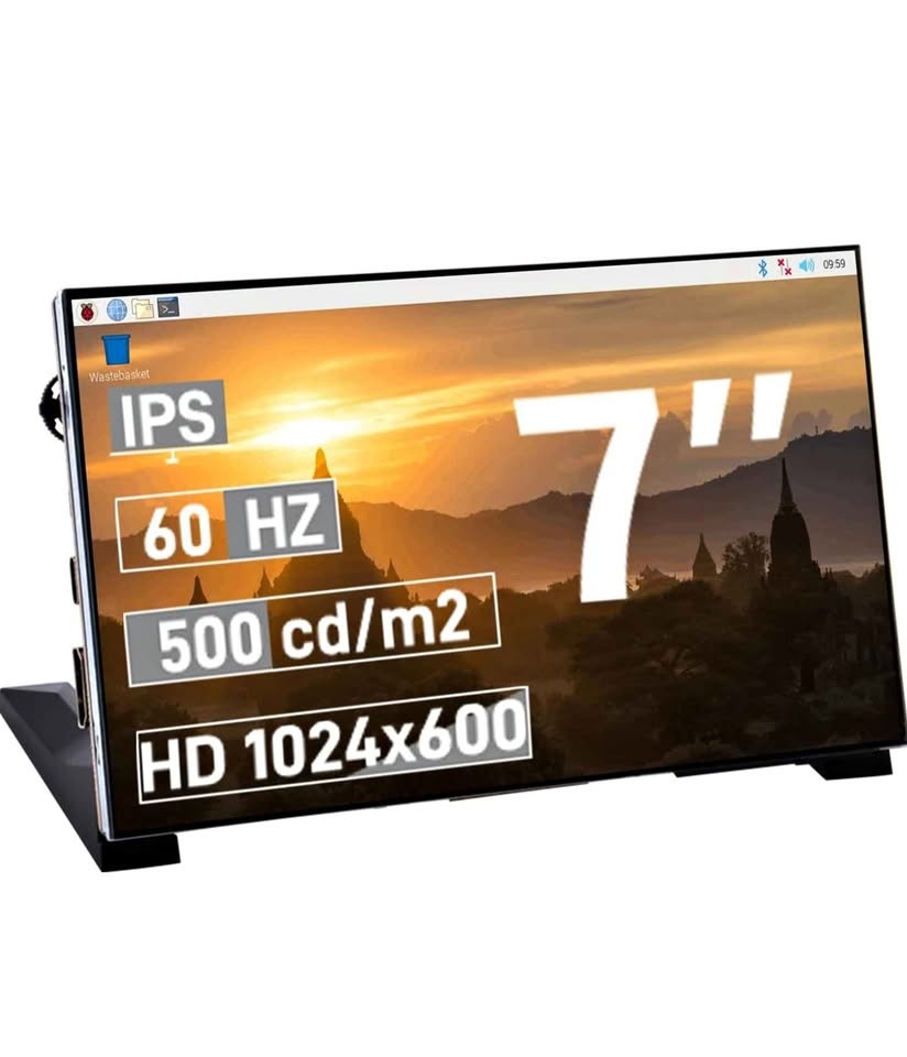 GeeekPi 7" Screen for Raspberry Pi (1024x600 IPS LCD)