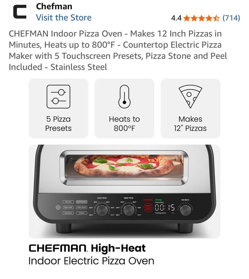 CHEFMAN Indoor Pizza Oven - photo 4
