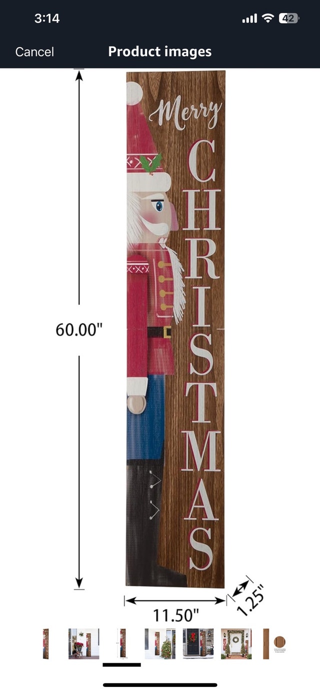Merry Christmas Welcome Porch Sign - photo 2