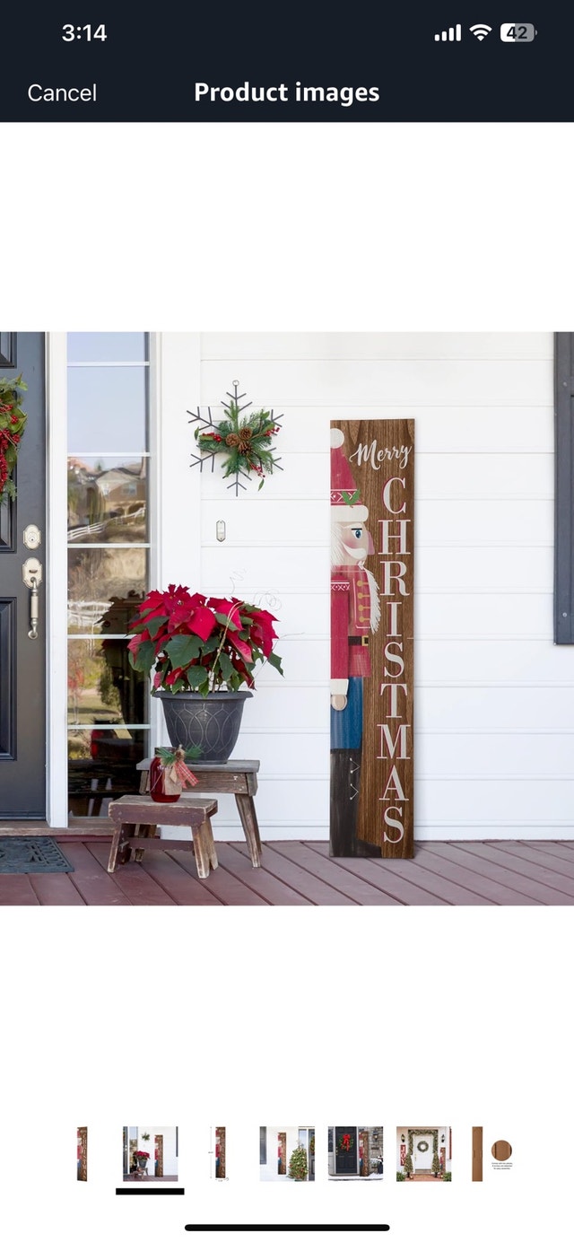 Merry Christmas Welcome Porch Sign - photo 3