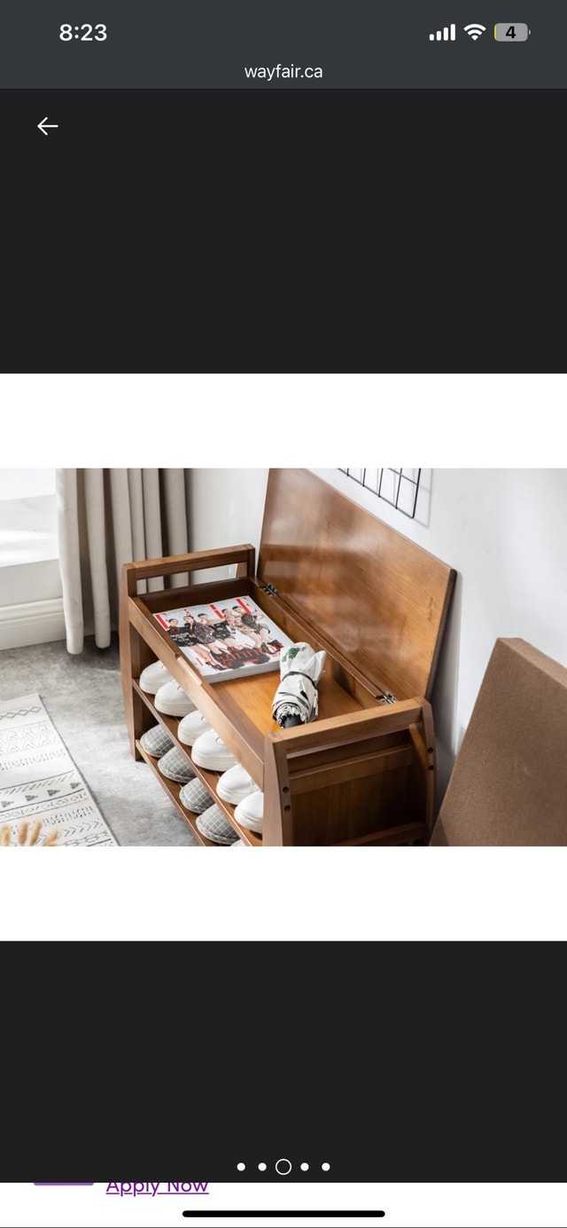 Storage Shoe Rack Bamboo Wood