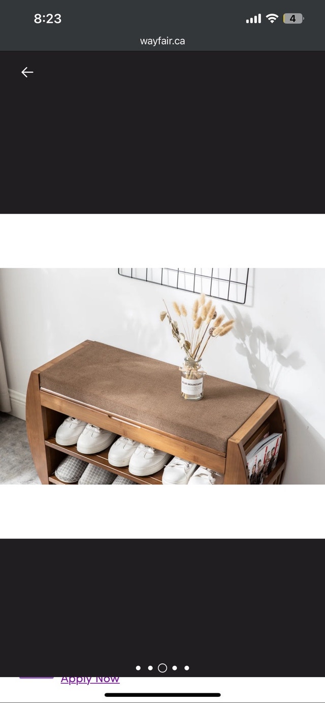 Storage Shoe Rack Bamboo Wood - photo 2