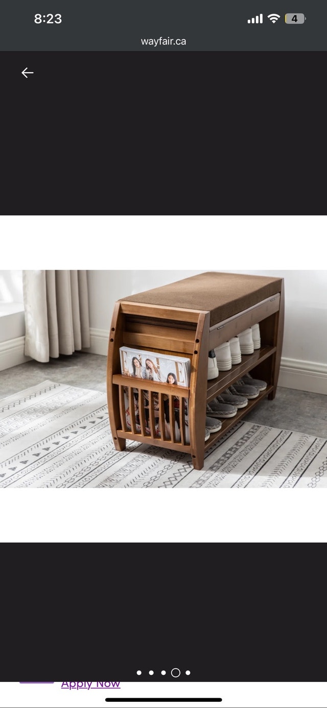 Storage Shoe Rack Bamboo Wood - photo 3