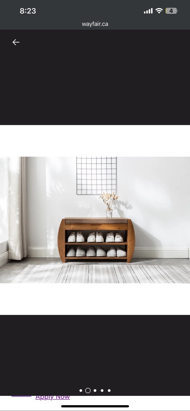 Storage Shoe Rack Bamboo Wood - photo 4