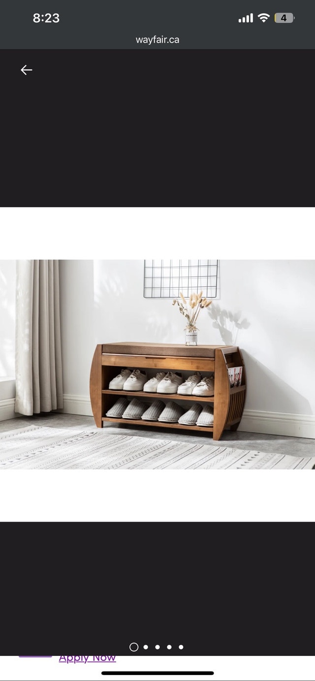 Storage Shoe Rack Bamboo Wood - photo 5