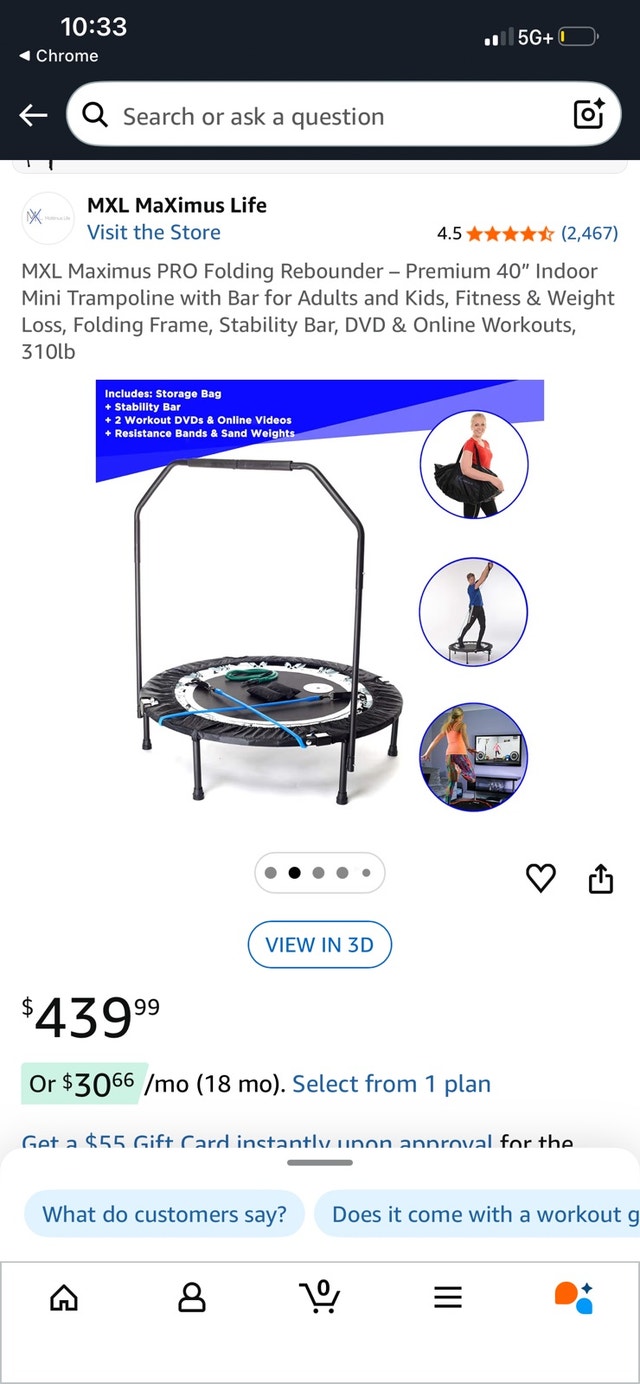 MXL Maximus PRO Rebounder Workout Trampoline - photo 2
