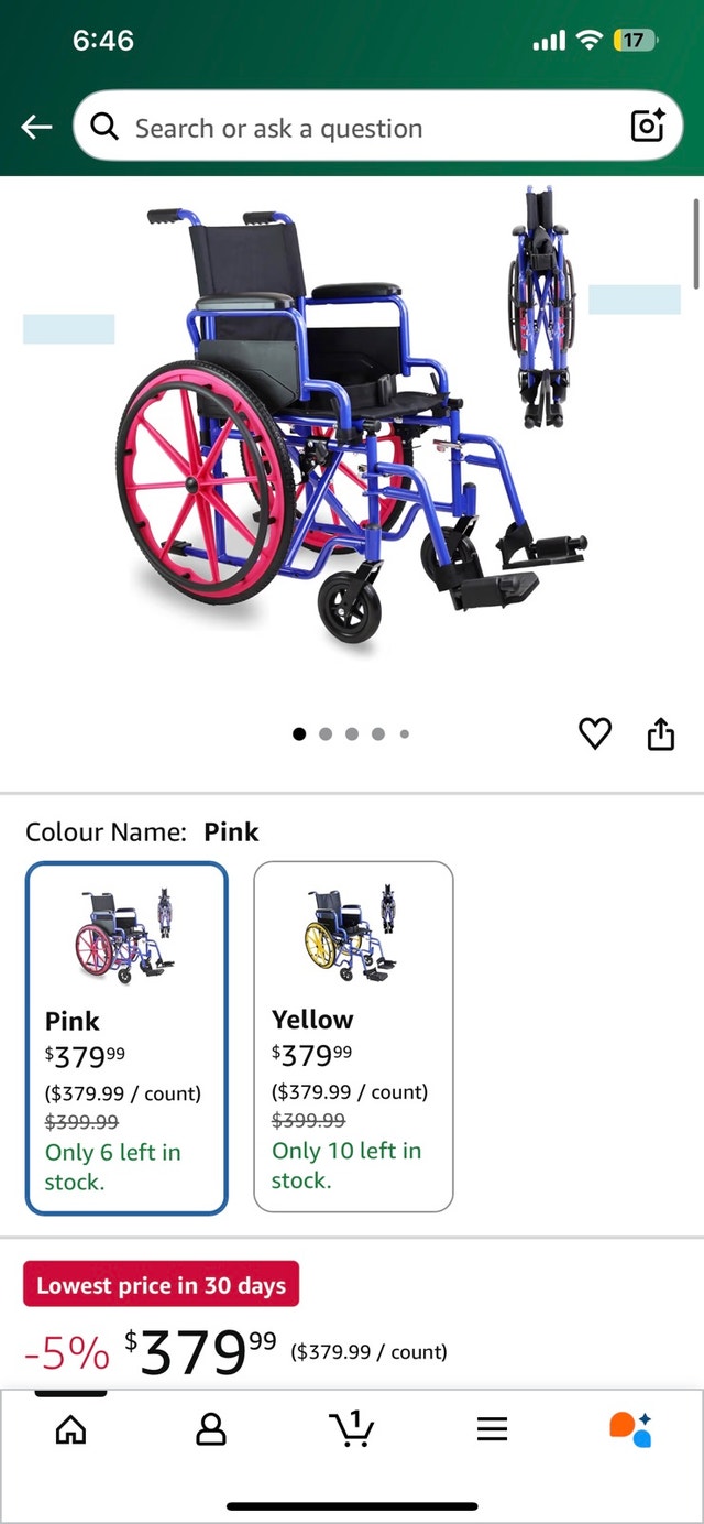 Kids foldable wheelchair brand new