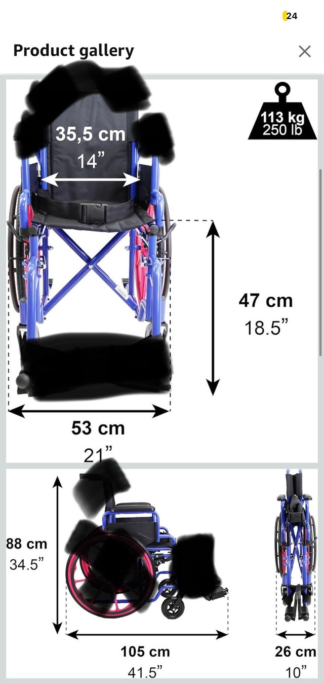 Kids foldable wheelchair brand new - photo 3