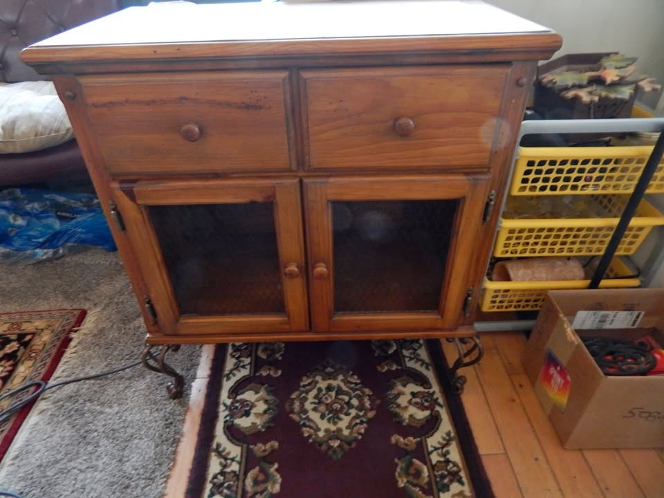 Wood Cabinet With Drawers