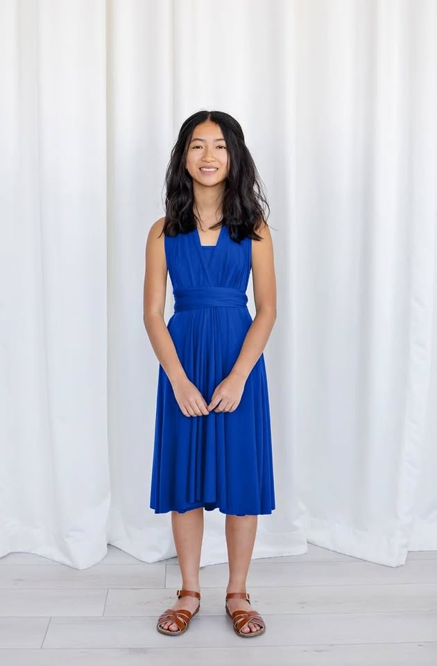 Sakura Midi Royal Blue - Convertible Dress