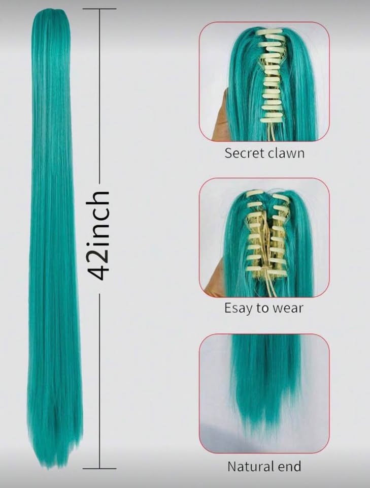 Hatsune Miku Teal Cosplay Wig (42 inches) - photo 2