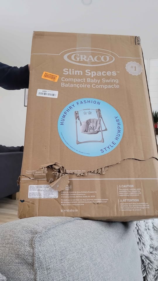 Open Box Graco Slim Spaces Compact Baby Swing - photo 3