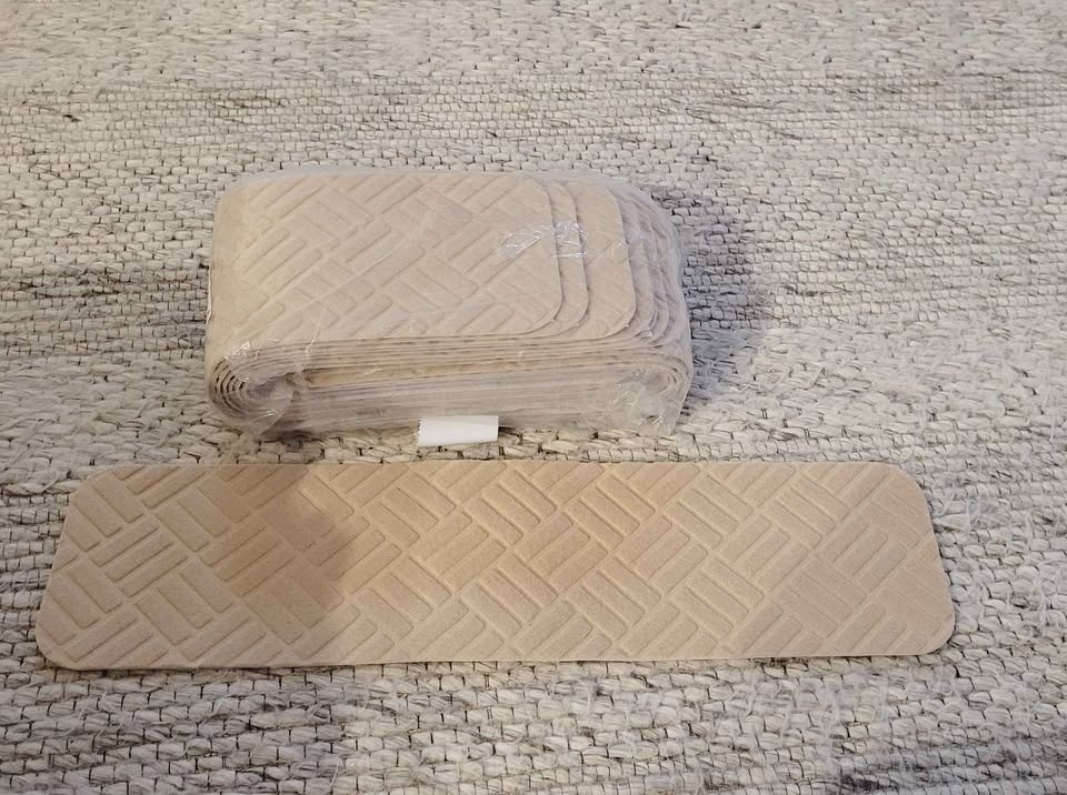 New Beige Adhesive Stair Treads - Herringbone Pattern - photo 2