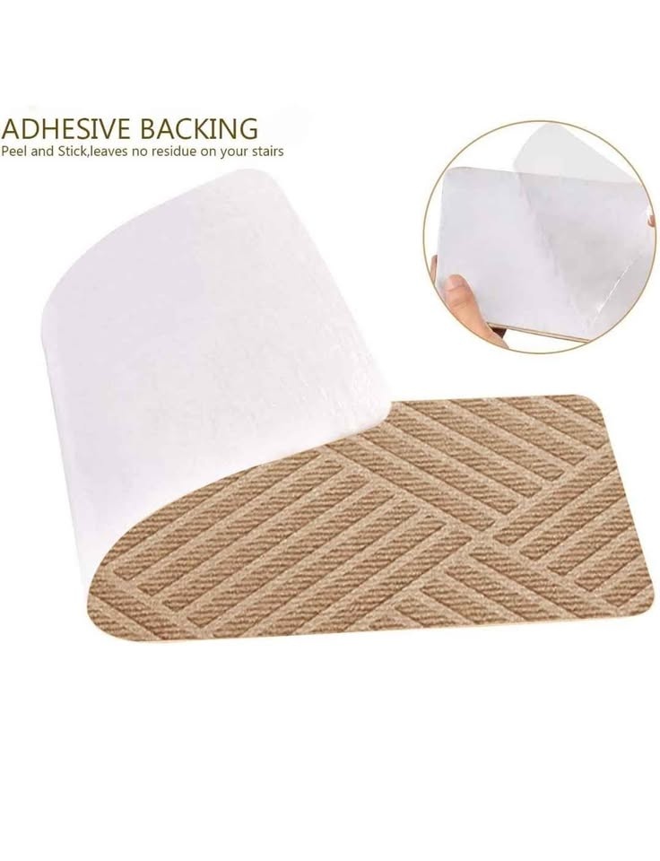 New Beige Adhesive Stair Treads - Herringbone Pattern - photo 4