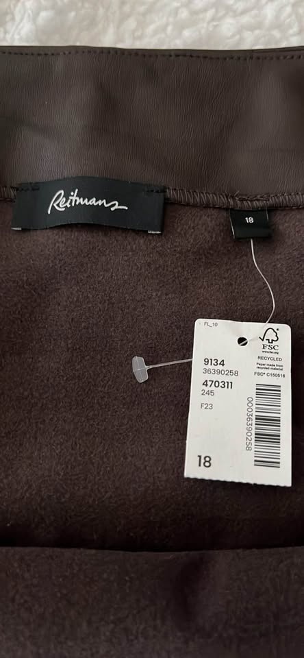 Dark Brown Faux Leather Mini Skirt - photo 3