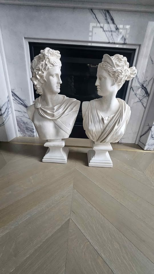 Apollo and Diana Bust Pair - photo 2