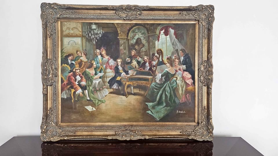 Oil Painting "Musical Scene"