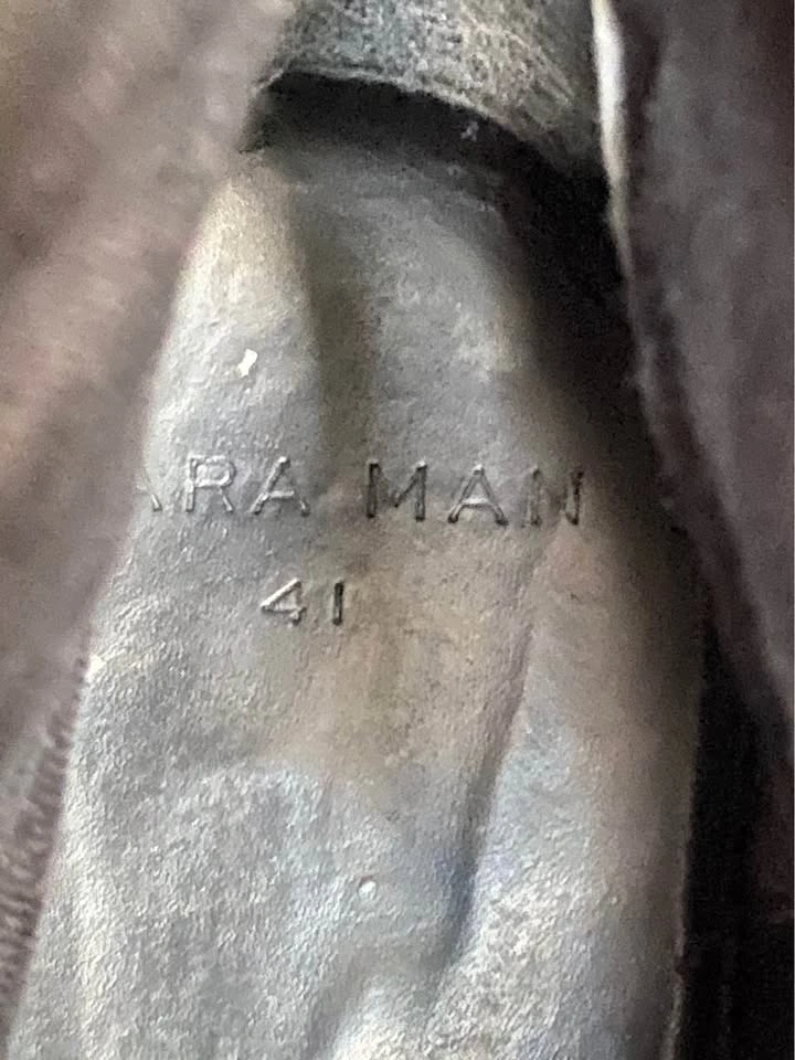 Men ZARA Black Leather Boots - Sole Replaced - photo 2
