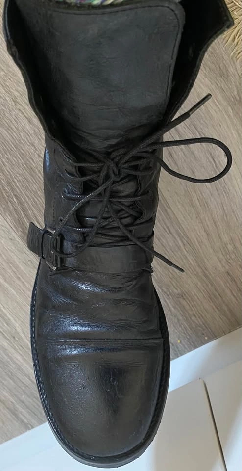 Men ZARA Black Leather Boots - Sole Replaced - photo 5