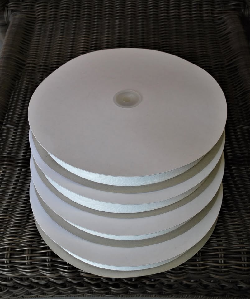 Spool of White Twill Fabric Ribbons- $10 Each Roll - photo 3