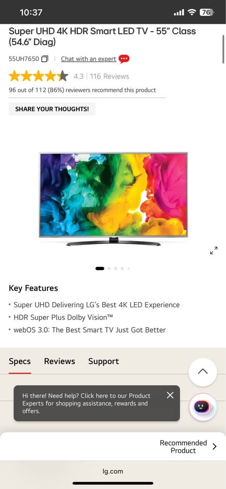 Super UHD 4K HDR Smart LED TV - 55" Class - photo 4