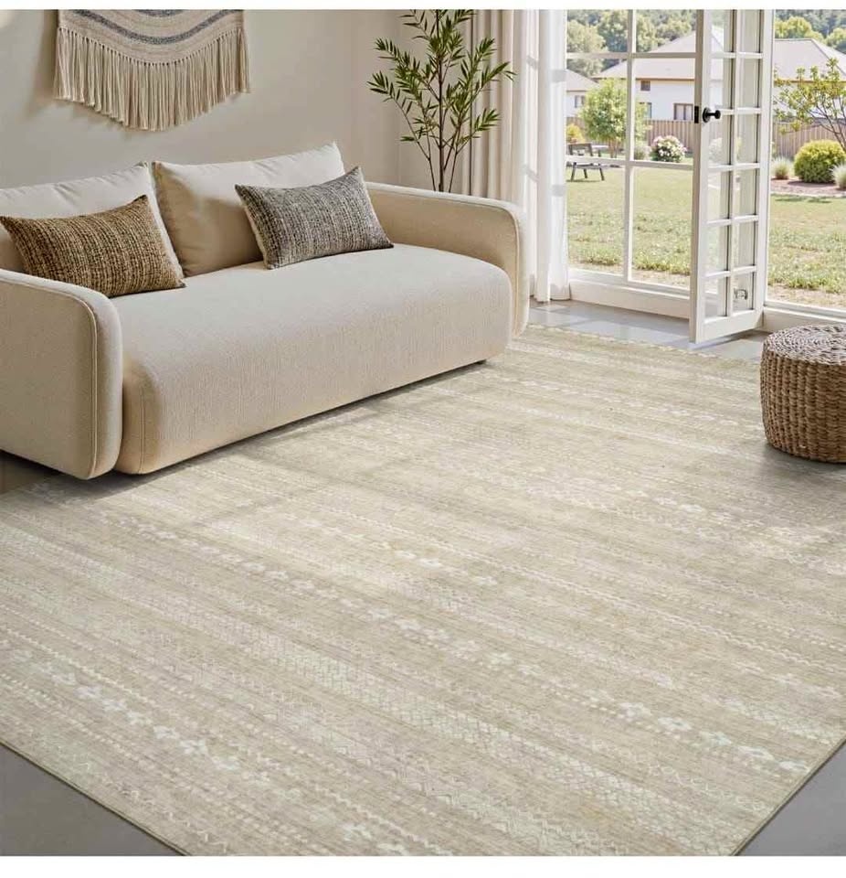 Brand New 8x10 Beige Area Rug
