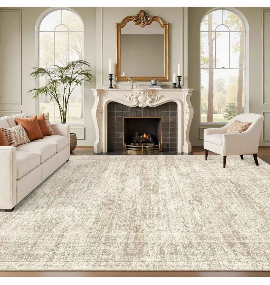 8x10 Beige Vintage Washable Rug - New - photo 2
