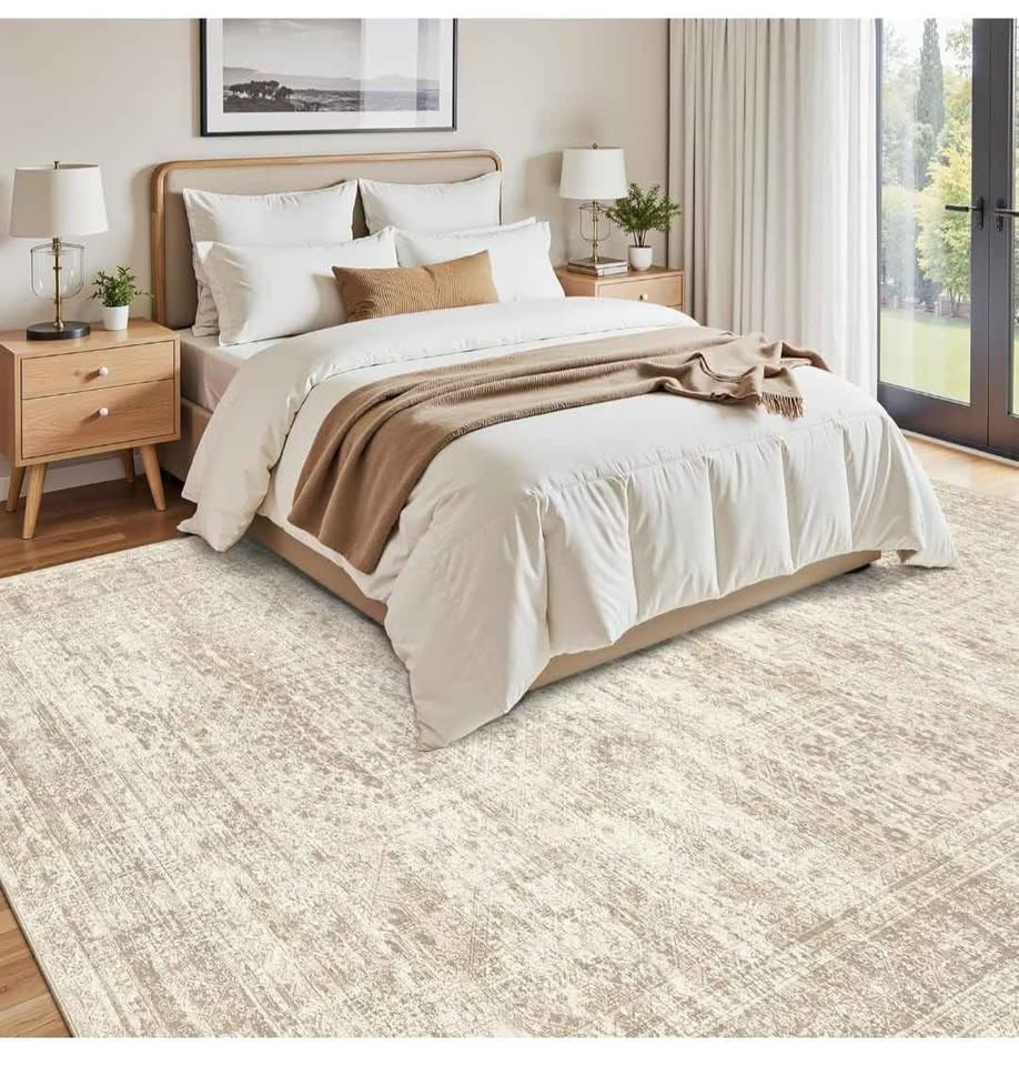 8x10 Beige Vintage Washable Rug - New - photo 3
