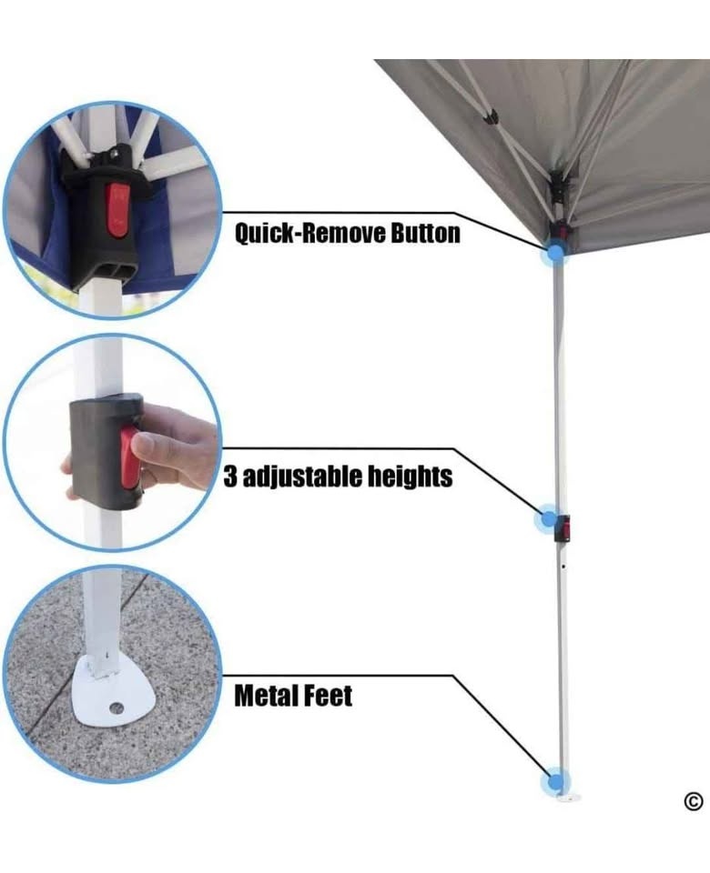 10x10ft Waterproof Pop-Up Canopy Tent - Instant Foldable Shelter - photo 2